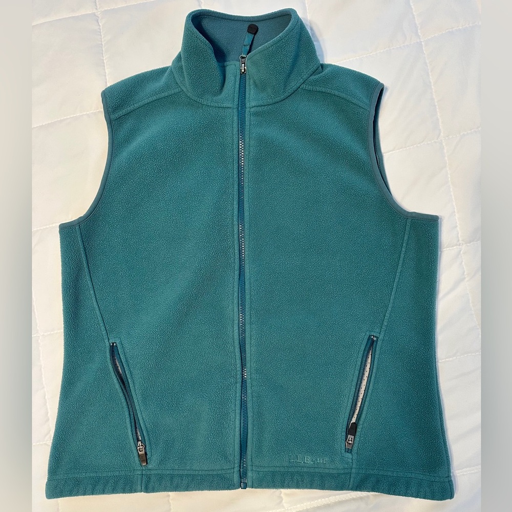 L.L. Bean Teal Fleece Vest